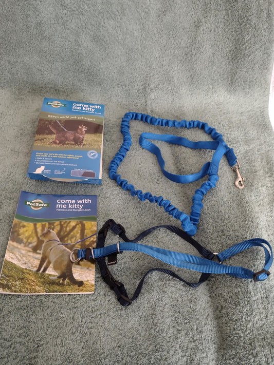 PetSafe Cat Harness & Bungee Leash Blue Size L