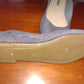 Women's Flat Gray Suede Slip-On Shoes Size 7