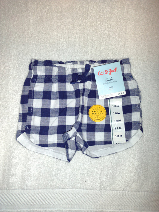 Toddler 100% Cotton Checkered Shorts Size 18M by Cat & Jack