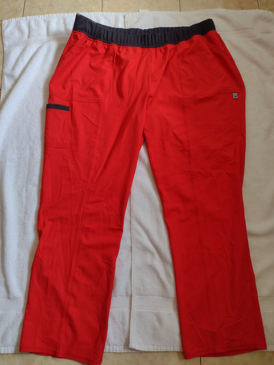 Women's Active Pull-On Pants by Scrubstar Size 3XL Red