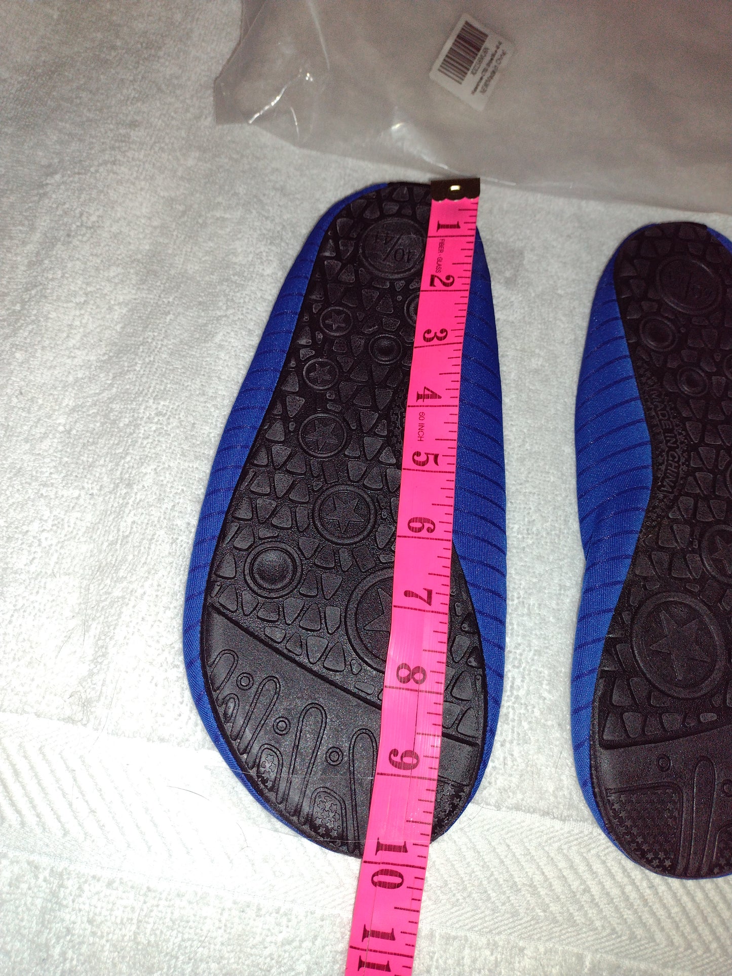 Women's Blue Stripe Water Shoes by MET520 Size 9US