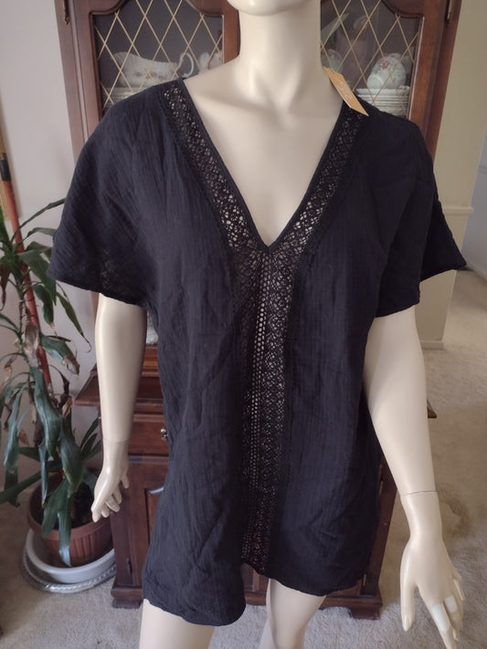 Women's Kona Sol Swimsuit Cover Up Size S Black