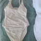 Women's Shade & Shore One-Piece Swimsuit Size L (12-14) Light Cream