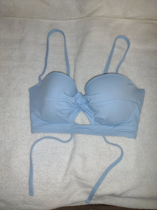 Shade & Shore Lightly Lined Bikini Tops Blue Sizes 34C, 36D