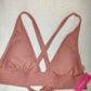 Xhilaration Juniors' Ribbed Bikini Top Rose Size XL(12-14)