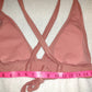 Xhilaration Juniors' Ribbed Bikini Top Rose Size XL(12-14)