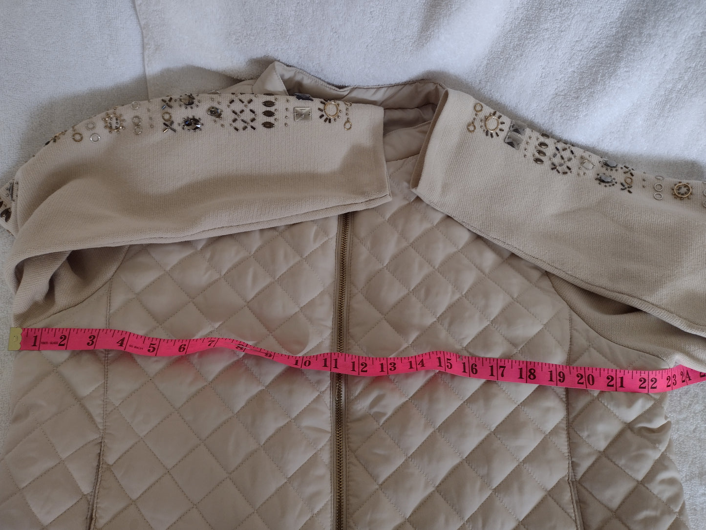 Women's Pre-Owned Quilted Full Zipper Jacket by Zenergy by Chico's Size 3 (XL/16)