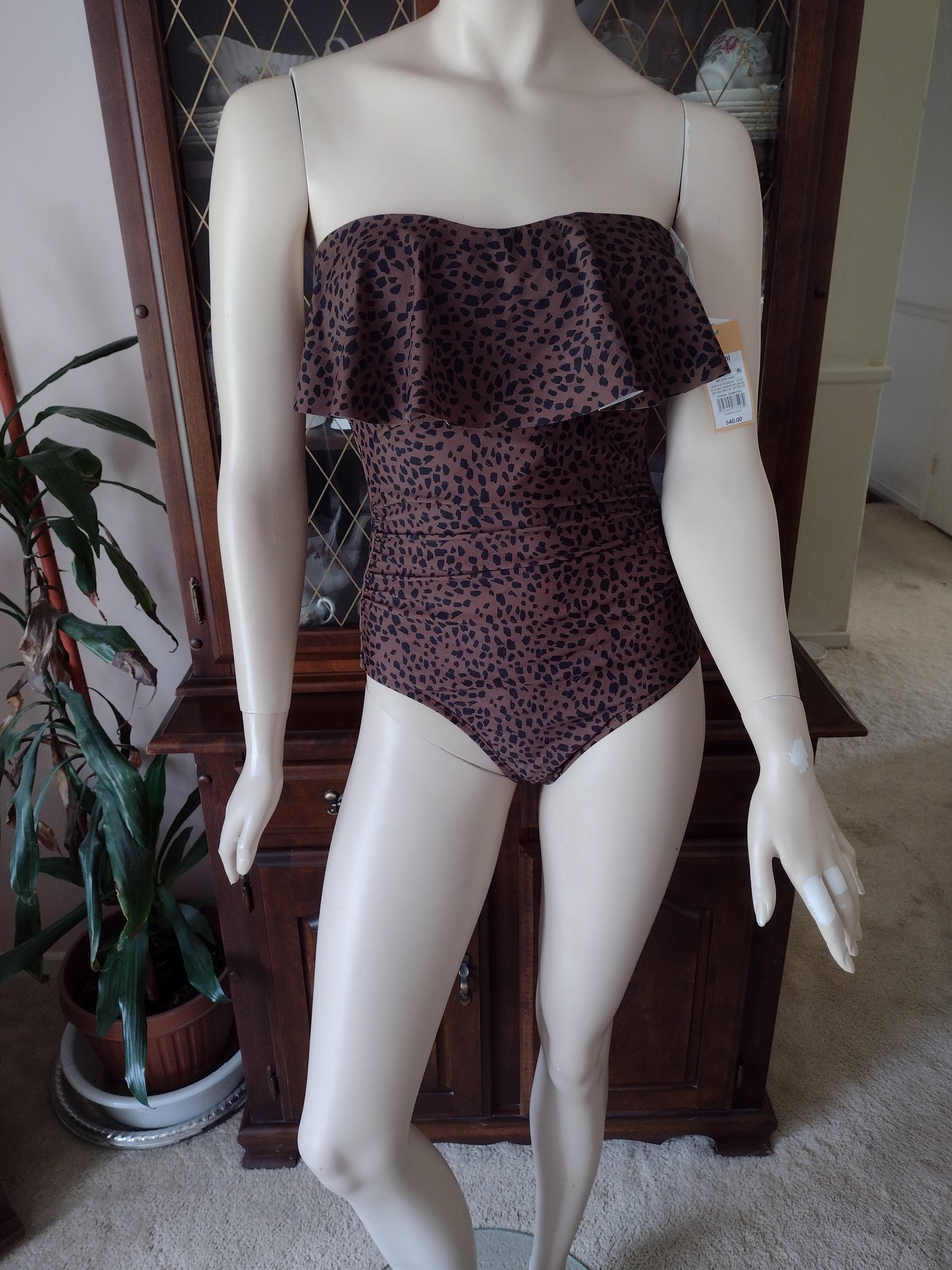 One-Piece Swimsuit with Removable Adjustable Straps by Kona Sol Size S(4-6)