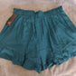 Women's Wild Fable Frilled Shorts Size M Dark Teal Blue