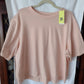 Women's Boxy Fit Cropped T-Shirt Pink Size XXL