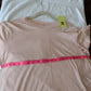 Women's Boxy Fit Cropped T-Shirt Pink Size XXL