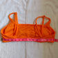 Xhilaration Juniors' Orange Terry Bikini Top Size L(8-10)