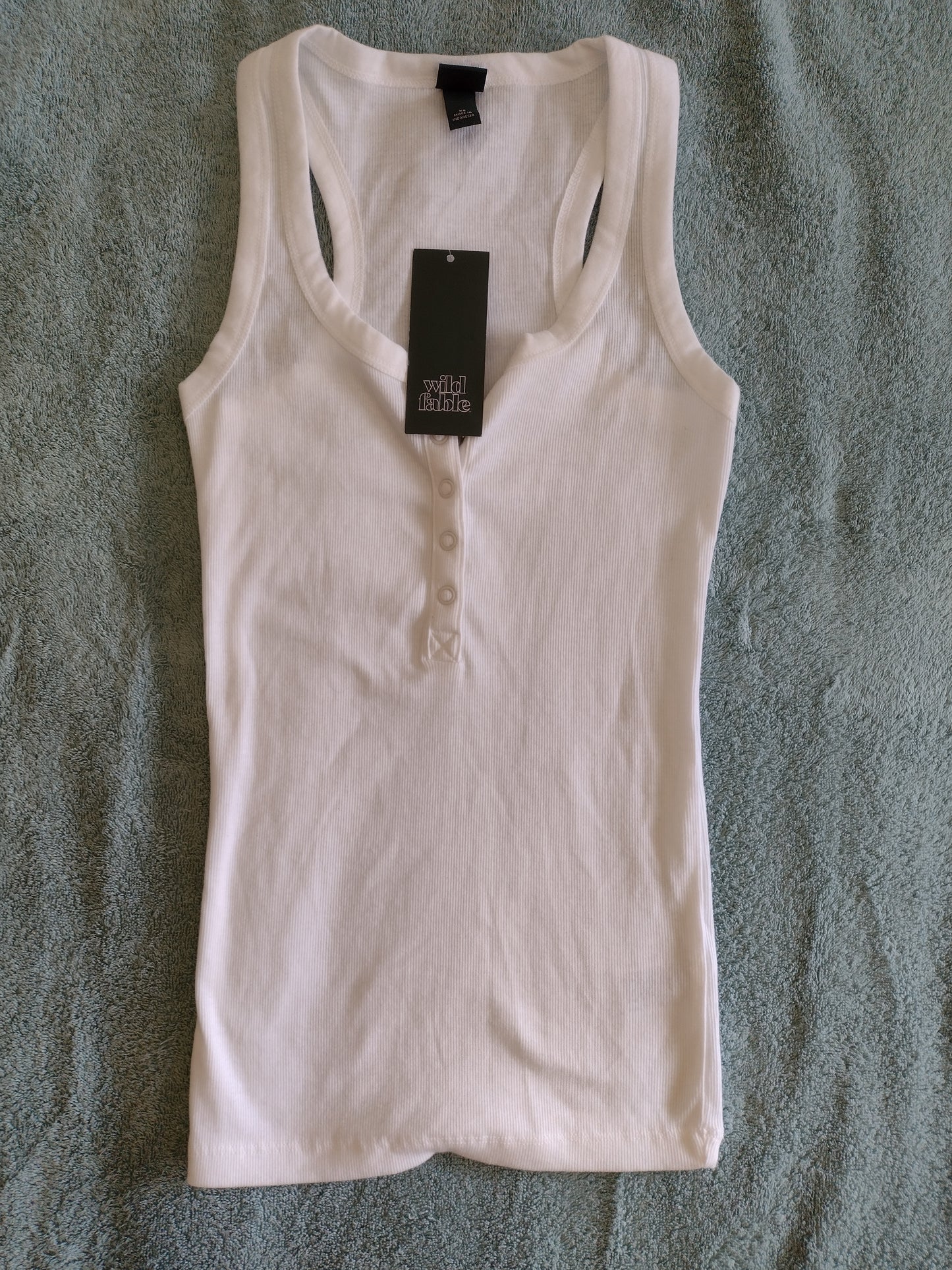 Women's Ribbed Tank Top with Racerback Size XS