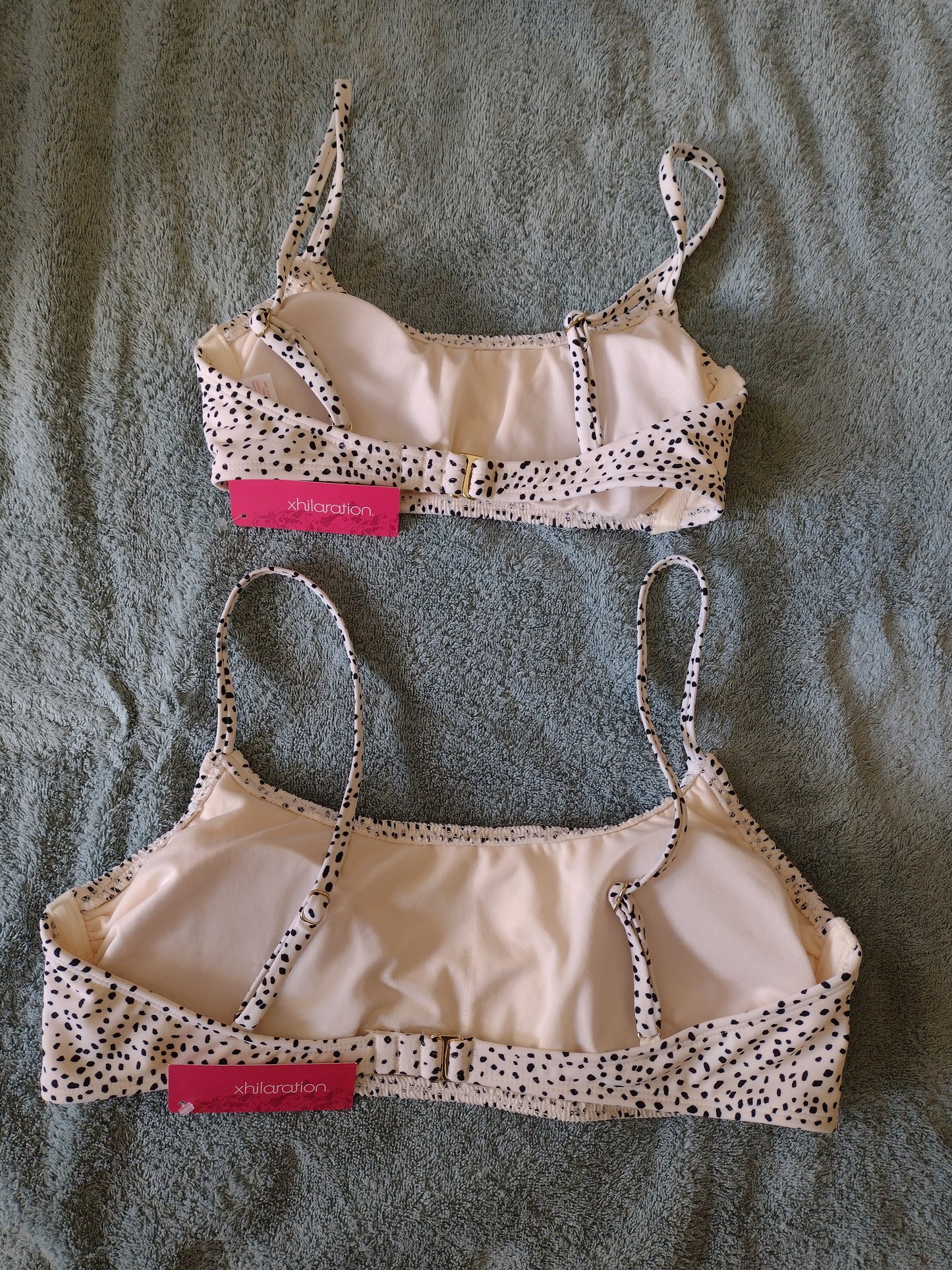 Xhilaration Juniors' Bikini Tops Size S(0-2), XL(12-14) Cream & Black