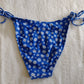 Xhilaration Juniors' Bikini Bottoms Sizes XS, S, M, L, XL Blue with Floral Pattern