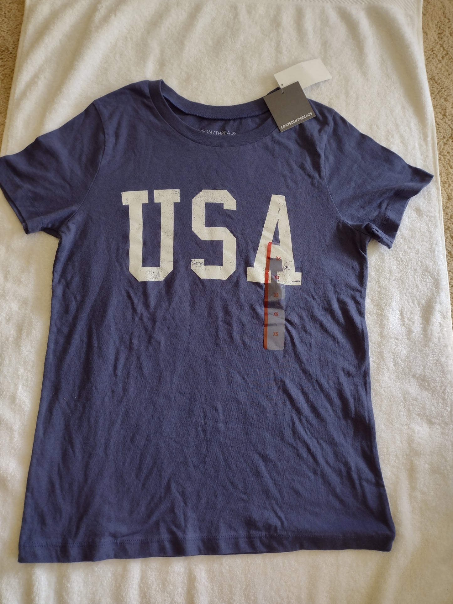 Women's Grayson/Threads Cotton 'USA' T-Shirt Size XS