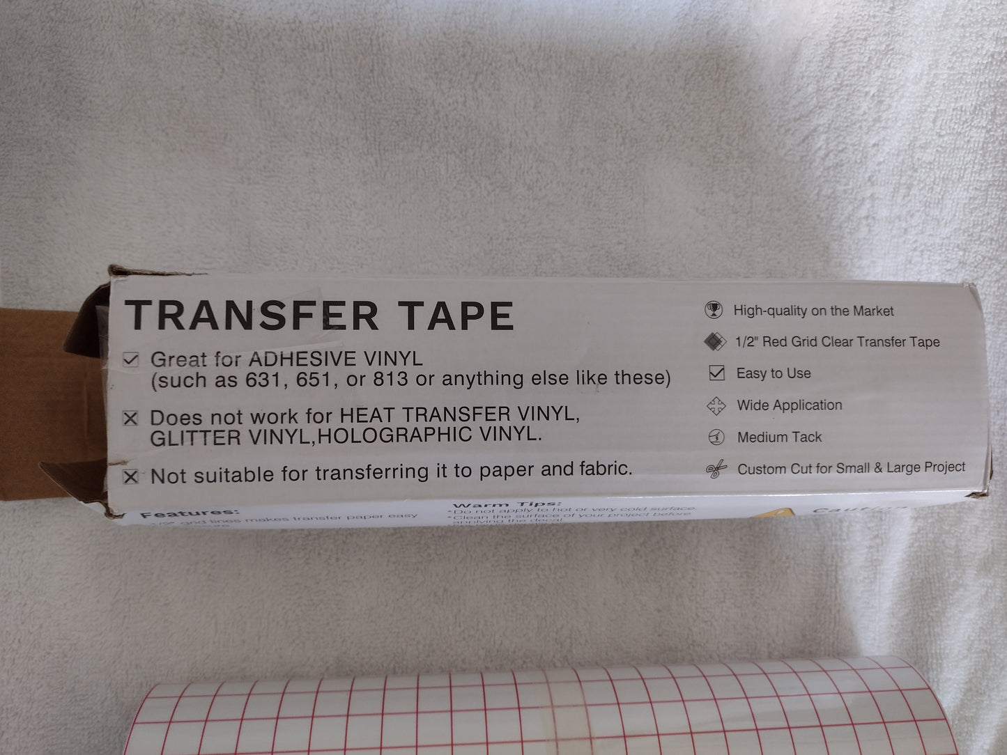 Transfer Tape For Vinyl 12" x 50' Roll