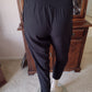 Women's High Waisted Wide Elasticized Waistband Pants Size S(4-6) Black