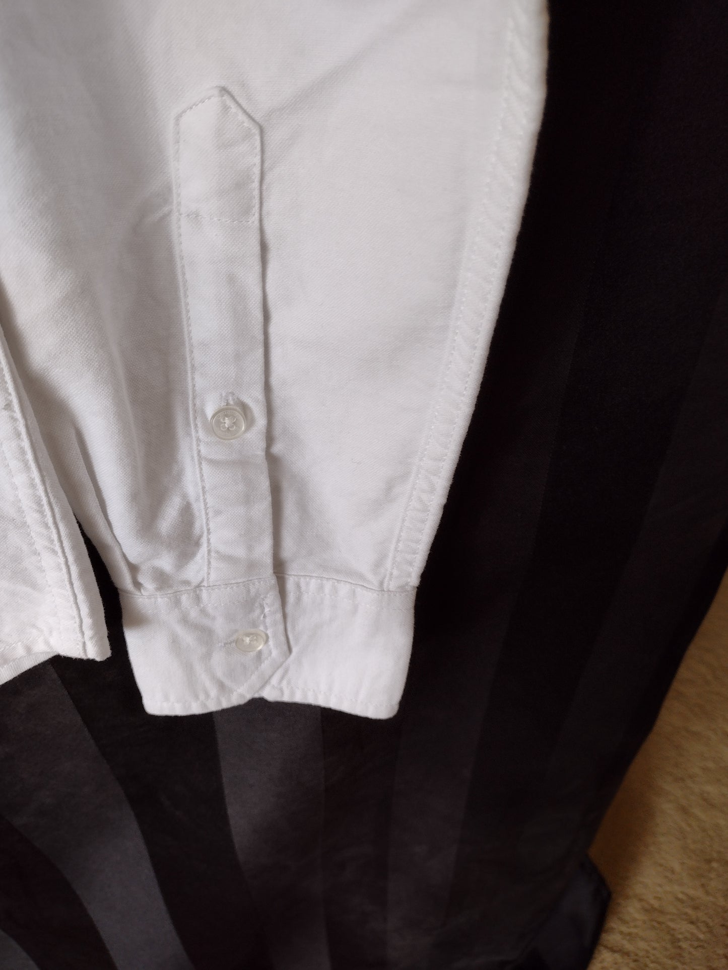Men's White Cotton Dress Shirt Size M Slim Fit