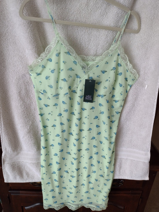 Floral Mini Slip Dress Size XL