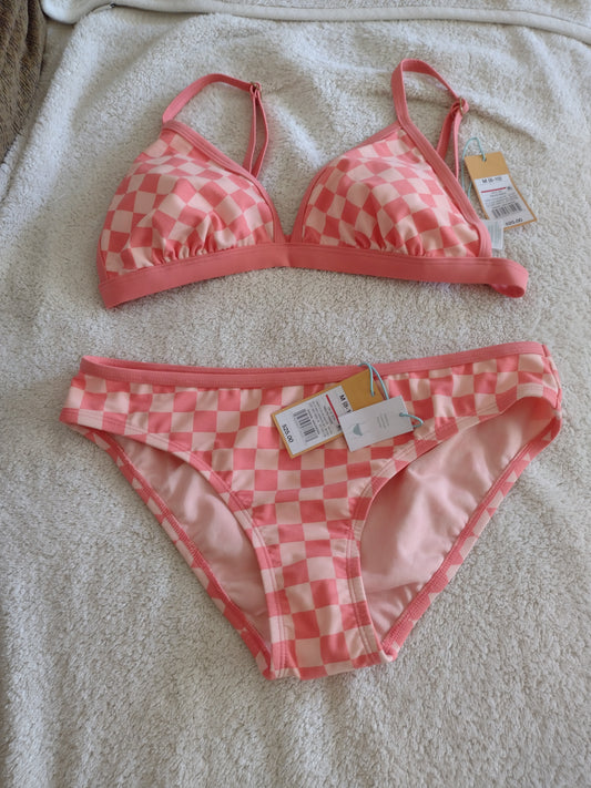 Women's Checkered Bikini Tops/Bottoms Sizes S, M and L