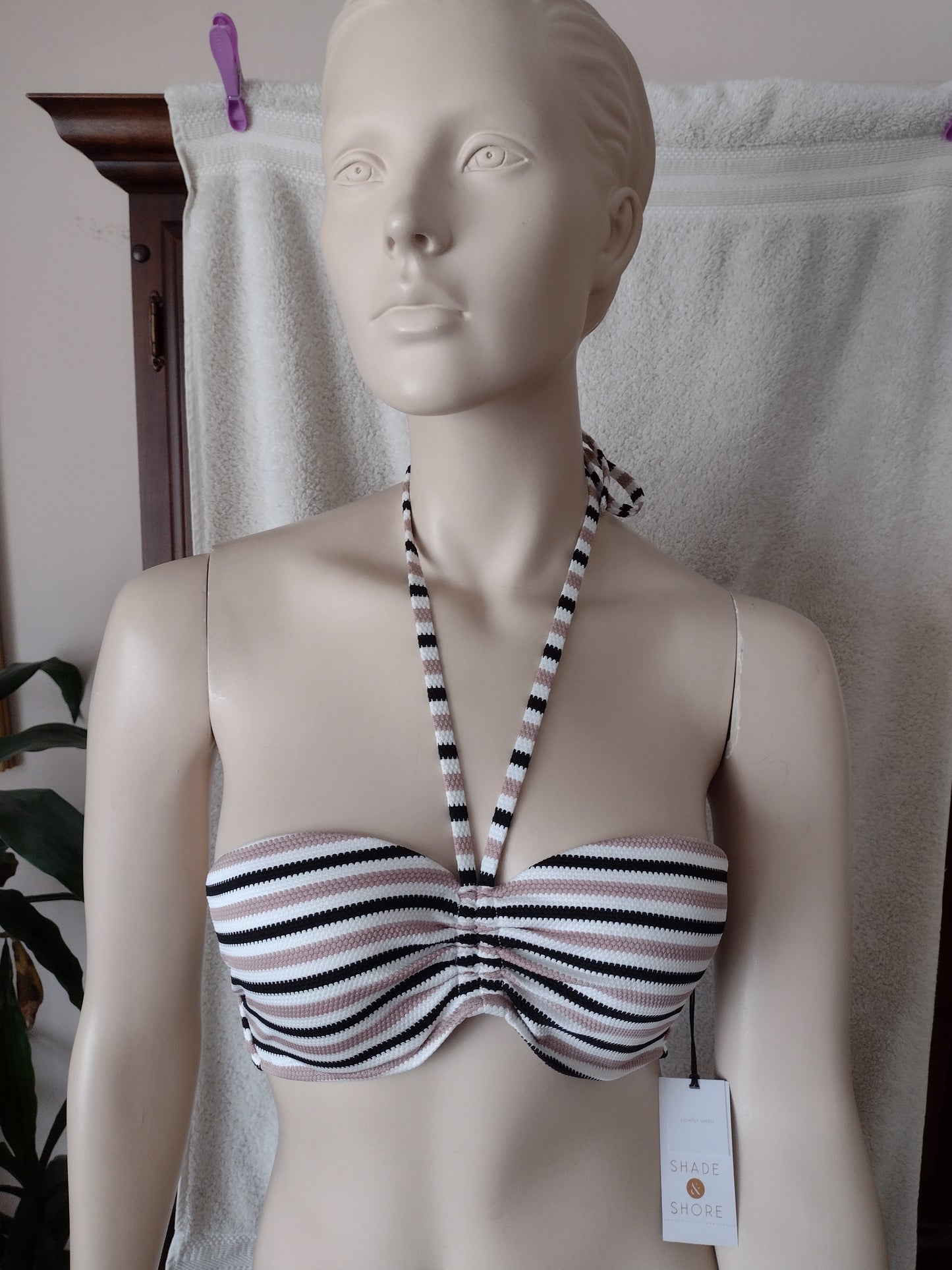 Women's Shade & Shore Halter Bikini Top with Wire Sizes 32B, 34B, 34C, 34D, 34DD, 36C, 36D