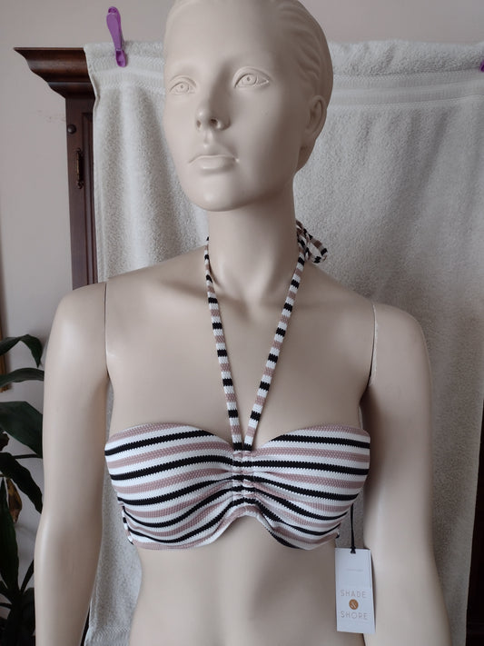 Women's Shade & Shore Halter Bikini Top with Wire Sizes 32B, 34B, 34C, 34D, 34DD, 36C, 36D