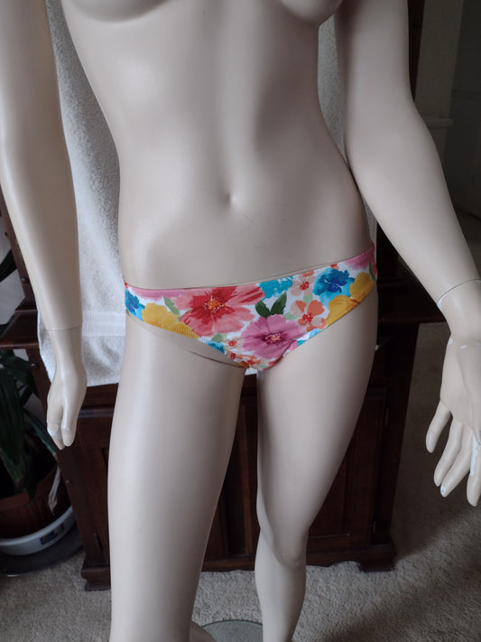 Women's Cheeky Floral Bikini Bottoms Sizes S, M