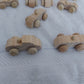 12Pcs. Set of Unfinished Wooden Cars for DIY Painting & Decorating