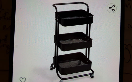 3 Tier Rolling Utility Cart