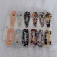 12pc. Acrylic Fashion Hair Clips/Barrette