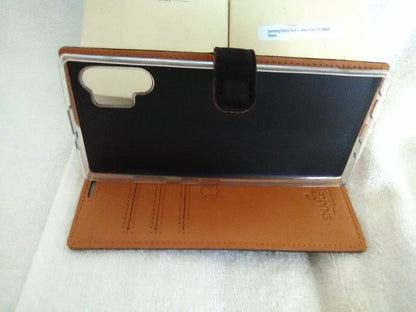 Leather Wallet for Samsung Galaxy Note 10+ Black