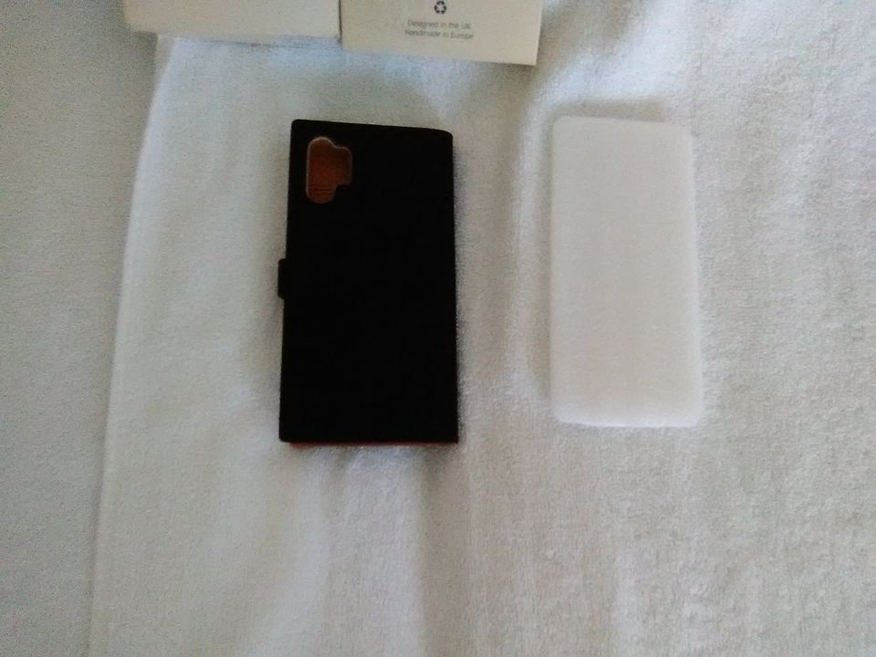 Leather Wallet for Samsung Galaxy Note 10+ Black