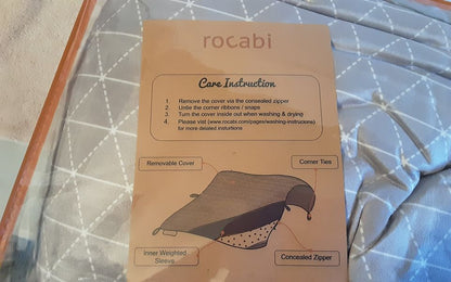 Weighted Blanket with Cover 15lb. King Size Gray by Rocabi