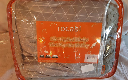 Weighted Blanket with Cover 15lb. King Size Gray by Rocabi