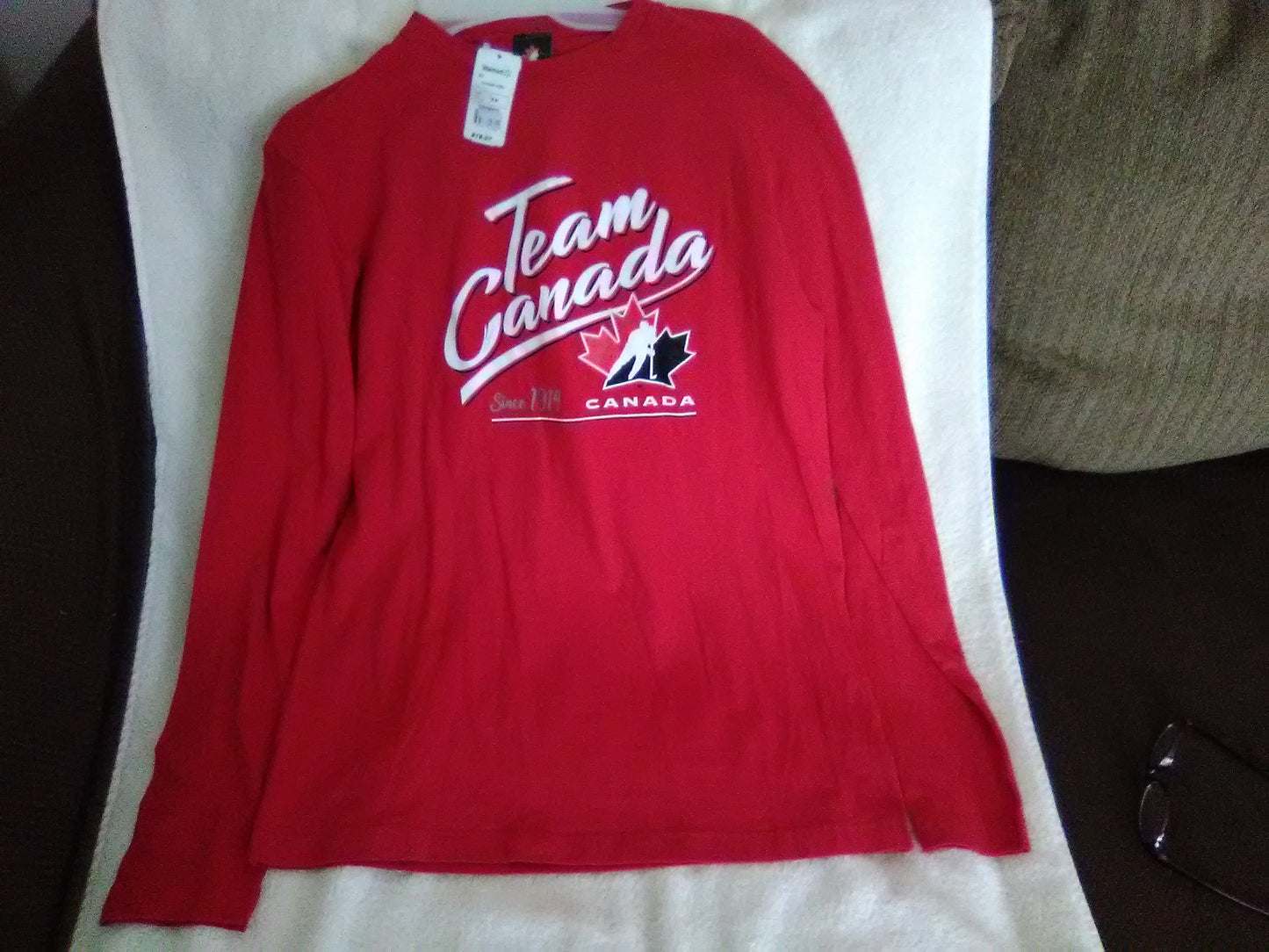 Team Canada Long Sleeve Cotton T-Shirts by Sogo Size S, L