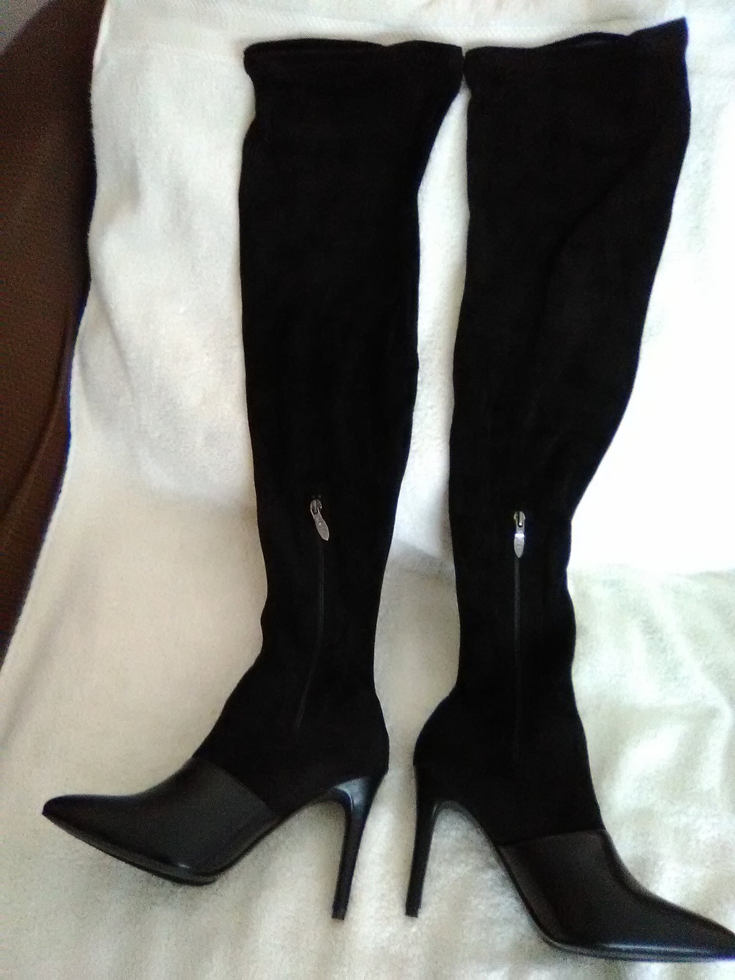 Thigh High Black Fashion Boots 1416-1 by Mackin J Sizes 6, 6.5, 7, 7.5, 8, 9, 10