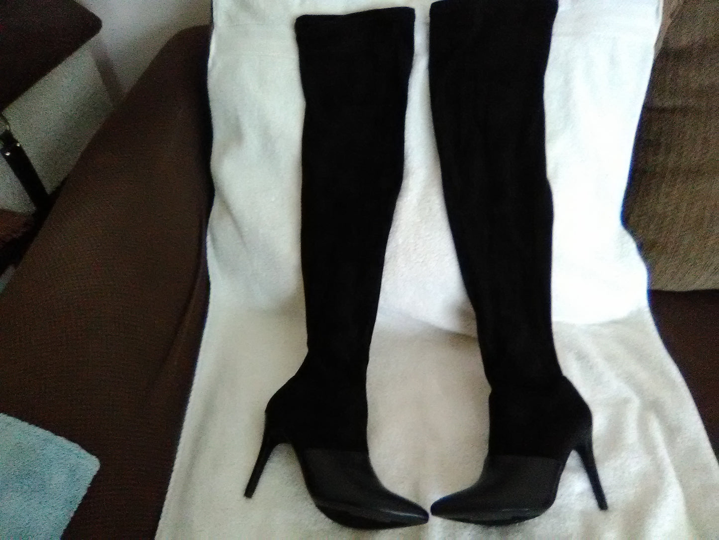 Thigh High Black Fashion Boots 1416-1 by Mackin J Sizes 6, 6.5, 7, 7.5, 8, 9, 10