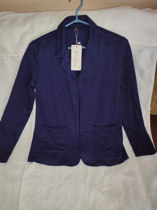 Women's Casual Open Front Blazer by Meaneor Navy Size S