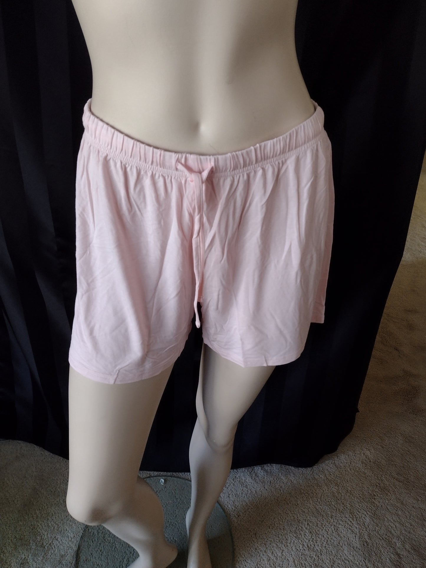 Women's 2Pc. Pajama Short Set Size M Light Pink