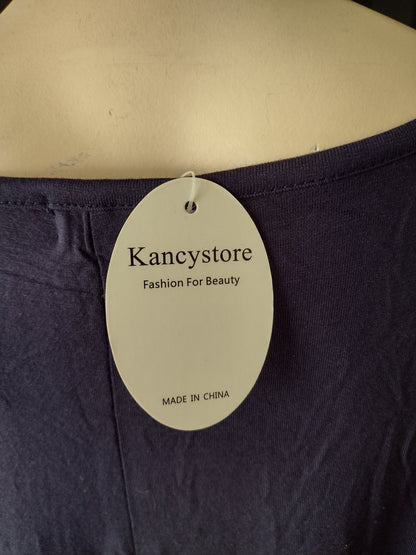 Woman's Cold Shoulder Swing Dress Size XXL Navy Blue by Kancystore