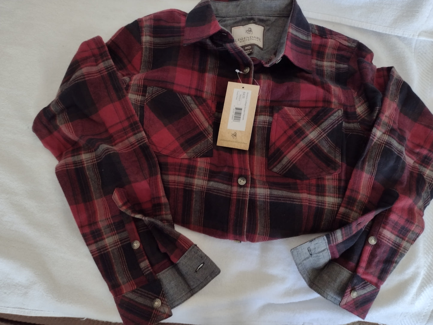 Women's Flannel Shirt Style 6345 by Cotton Escapes Forest Plaid Size M