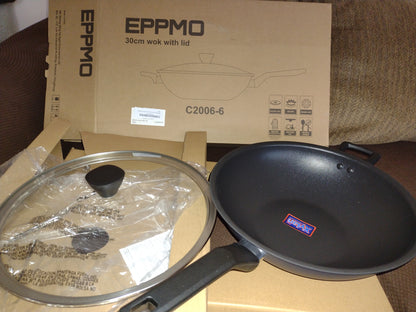 Nonstick Wok Pan with Lid 12" (30cm) by Eppmo