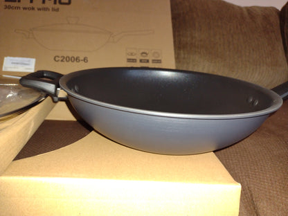 Nonstick Wok Pan with Lid 12" (30cm) by Eppmo