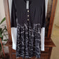 Women's Swing Dress Size L  Black & White