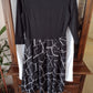 Women's Swing Dress Size L  Black & White