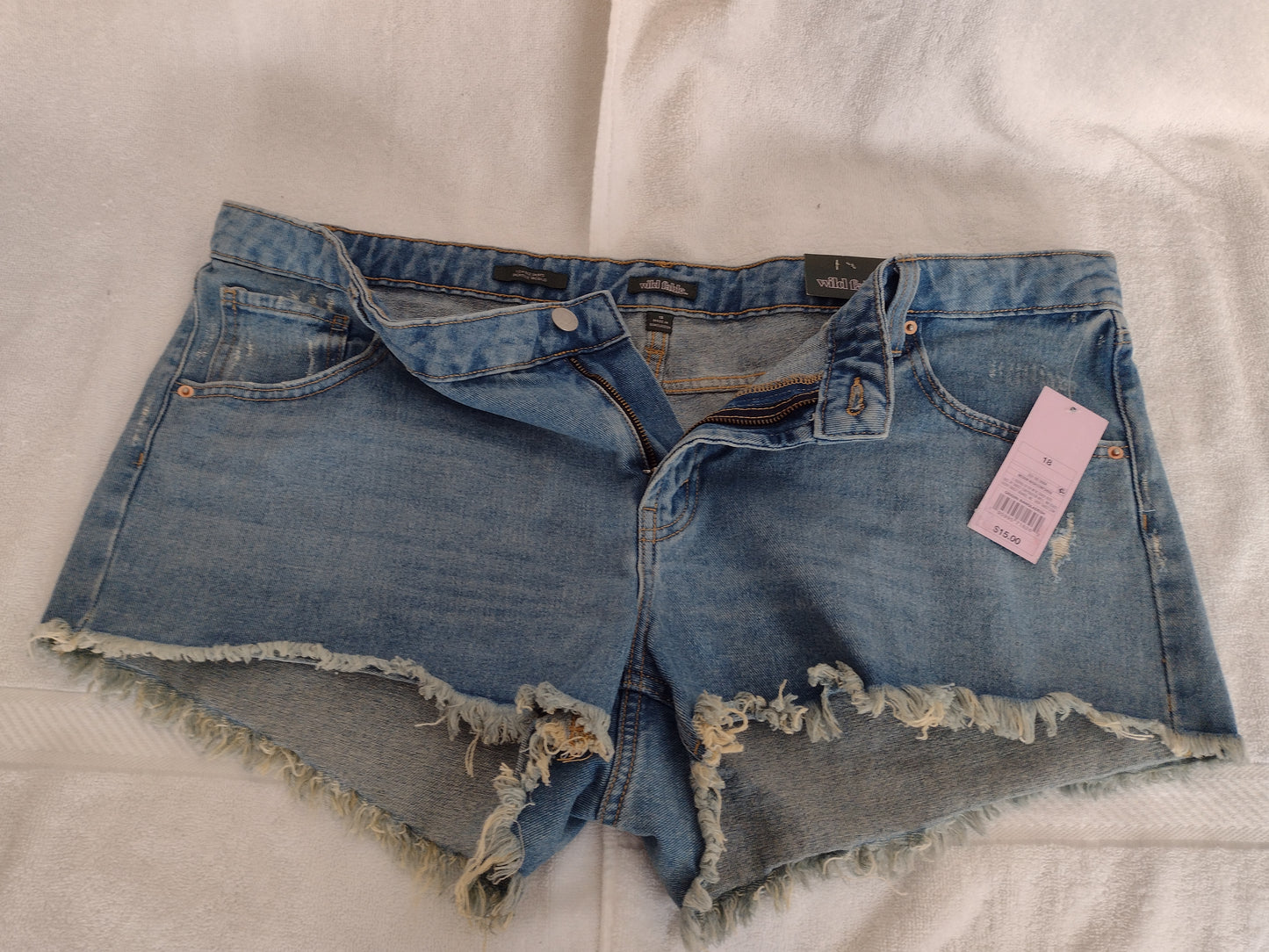 Women's Low-Rise Denim Shorts by Wild Fable~Size 18 (waistband measures 43")