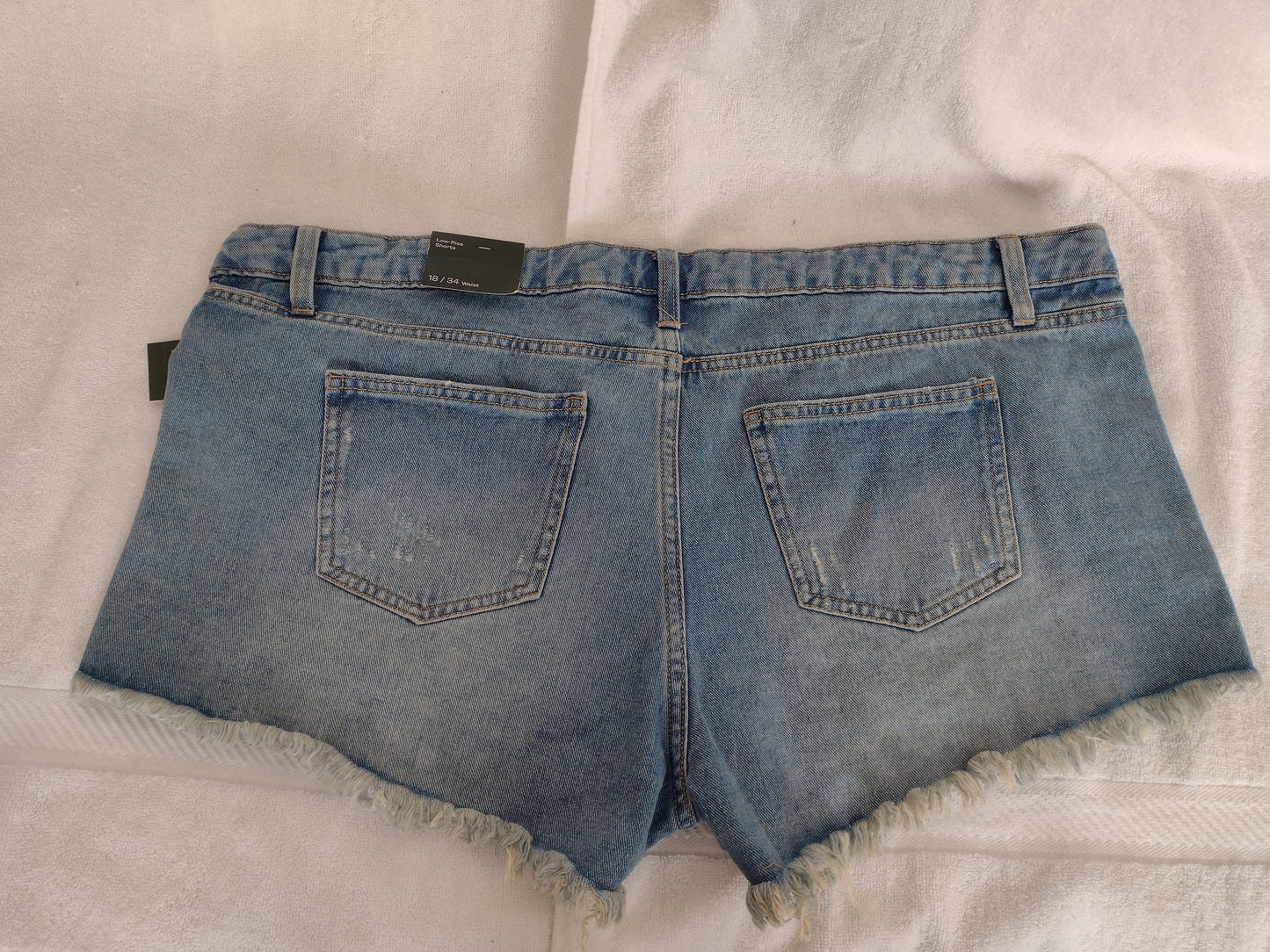 Women's Low-Rise Denim Shorts by Wild Fable~Size 18 (waistband measures 43")