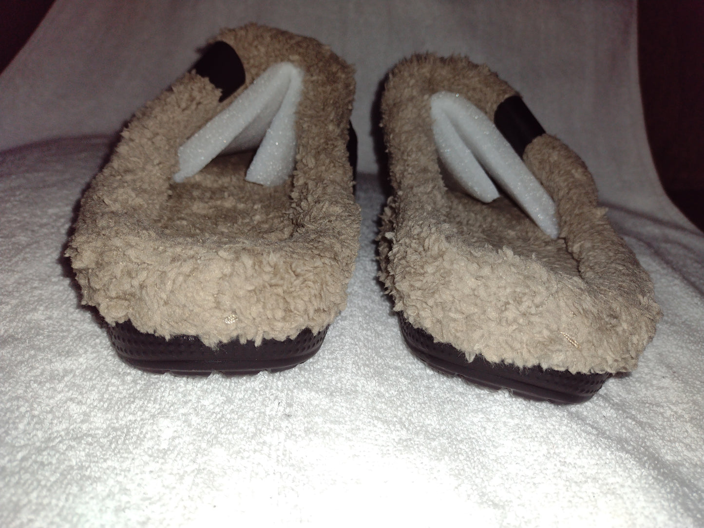 Winter Fur Lined Slipper/Clog by Beslip Black/Khaki Size 42-43