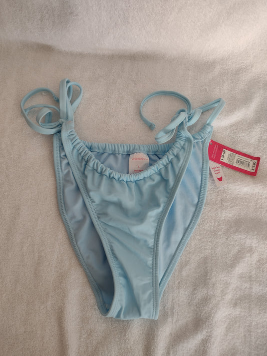 Junior Fit High Leg Scoop Waist Bikini Bottoms Powder Blue Size L by Xhilaration